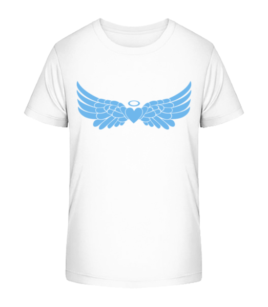 Engelherz Mit Flügeln - Kinder Bio T-Shirt Stanley Stella - Weiß - Vorne