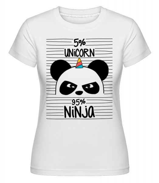 5% Unicorn 95% Ninja - Shirtinator Frauen T-Shirt - Weiß - Vorn