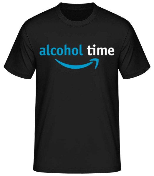 Alcohol Time - Männer Basic T-Shirt - Schwarz - Vorne