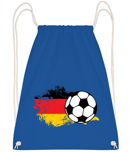 Deutschland Fahne Fußball - Turnbeutel - Royalblau - Vorn