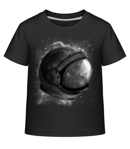 Astronautenhelm - Kinder Shirtinator T-Shirt - Schwarz - Vorne