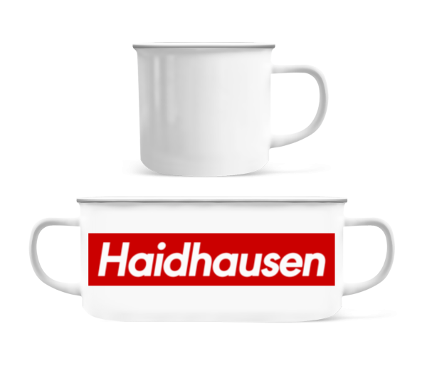 Haidhausen - Emaille-Tasse - Weiß - Vorne