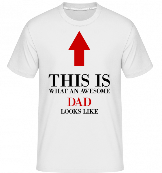 Awesome Dad - Shirtinator Männer T-Shirt - Weiß - Vorn