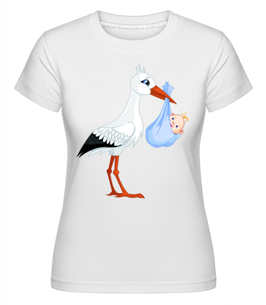 Storch Bringt Baby - Shirtinator Frauen T-Shirt - Weiß - Vorn