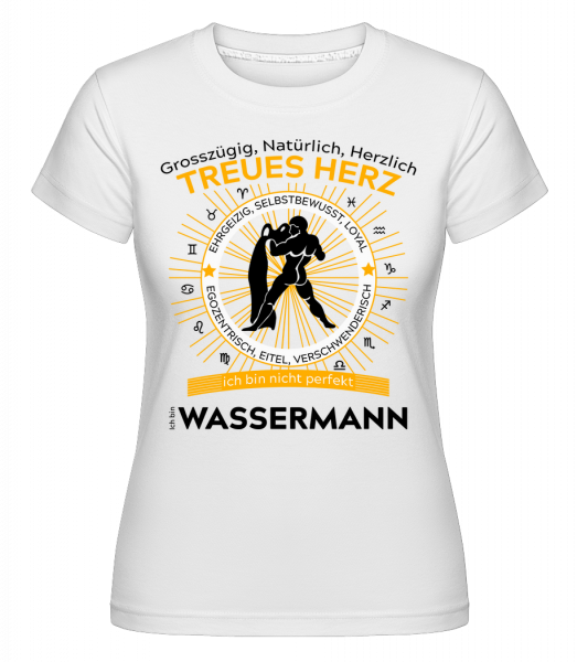 Sternzeichen Wassermann - Shirtinator Frauen T-Shirt - Weiß - Vorn