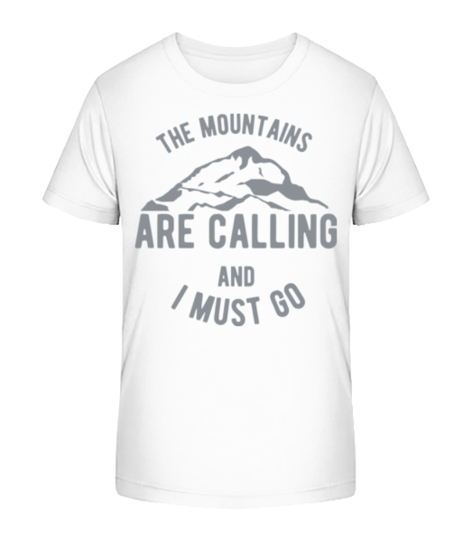 The Mountains Are Calling - Kinder Bio T-Shirt Stanley Stella - Weiß - Vorne