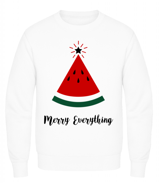 Merry Everything Christmas - Männer Pullover AWDis - Weiß - Vorn