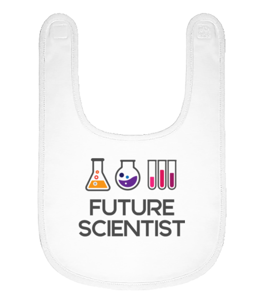 Future Scientist - Baby Bio Lätzchen - Weiß - Vorne