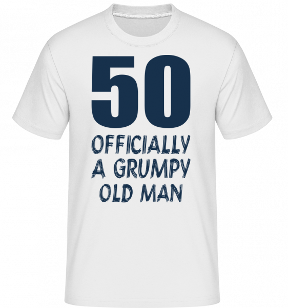 Officially Grumpy Old Man 50 - Shirtinator Männer T-Shirt - Weiß - Vorn