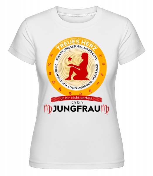 Sternzeichen Jungfrau - Shirtinator Frauen T-Shirt - Weiß - Vorn