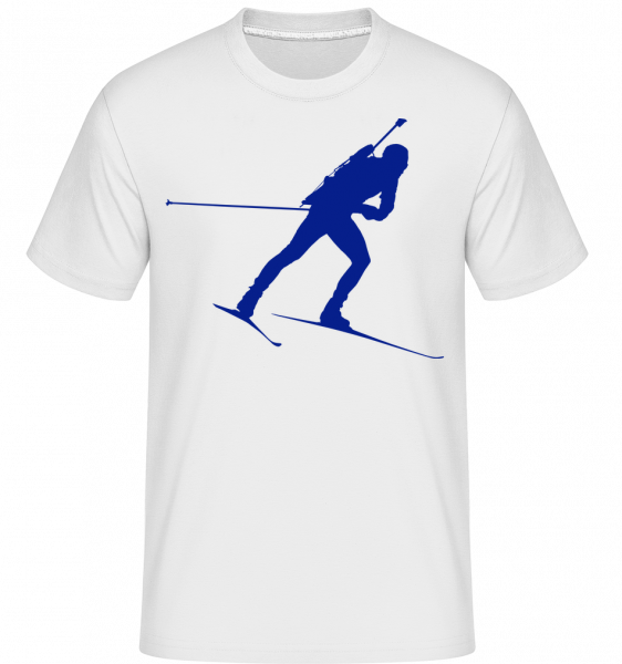 Biathlon Blue - Shirtinator Männer T-Shirt - Weiß - Vorn