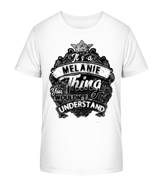 It's A Melanie Thing - Kinder Bio T-Shirt Stanley Stella - Weiß - Vorne