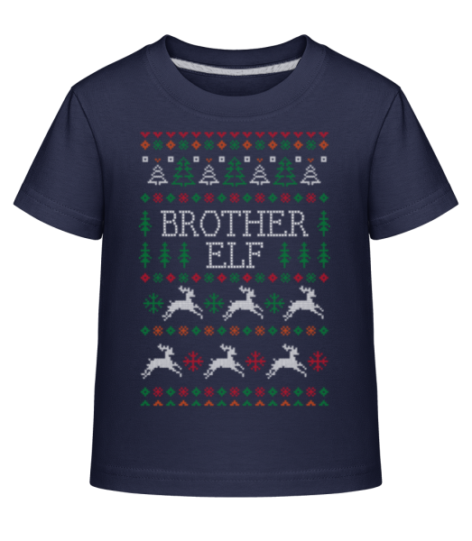 Brother Elf - Kinder Shirtinator T-Shirt - Marine - Vorne