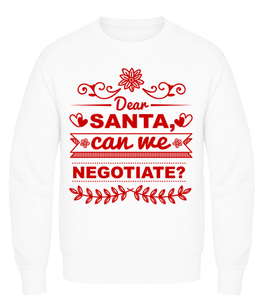 Santa Can We Negotiate? - Männer Pullover AWDis - Weiß - Vorn