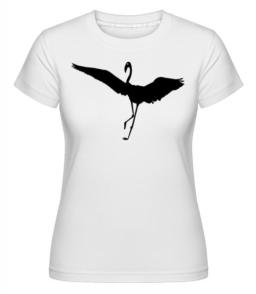 Flamingo Black - Shirtinator Frauen T-Shirt - Weiß - Vorn