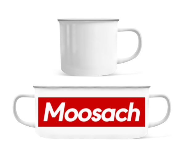 Moosach - Emaille-Tasse - Weiß - Vorne