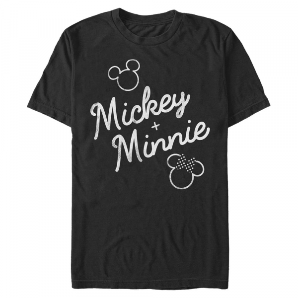 Disney - Micky Maus - Mickey & Minnie Signed Together - Männer T-Shirt - Schwarz - Vorne