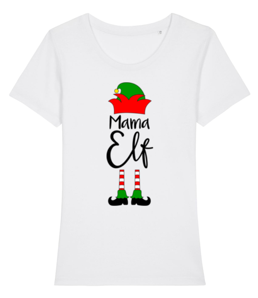 Mama Elf - Frauen Bio T-Shirt Stanley Stella - Weiß - Vorne
