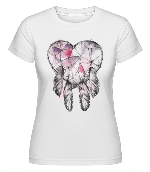 Traumfänger Herz - Shirtinator Frauen T-Shirt - Weiß - Vorn