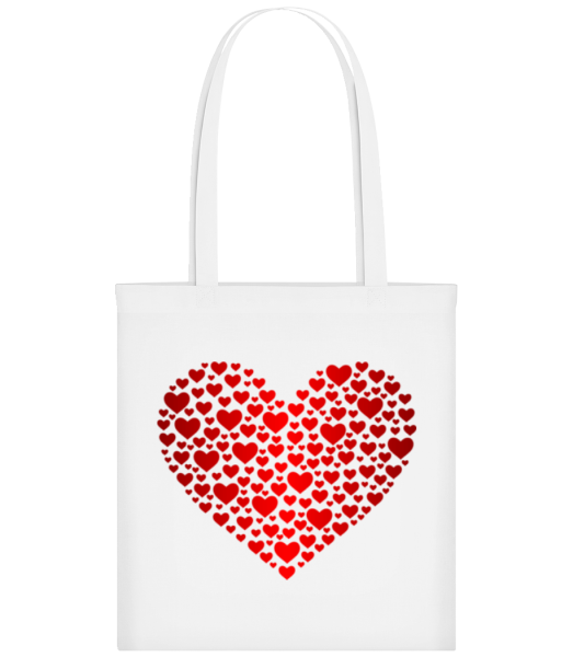 Herz - Stofftasche - Weiß - Vorne