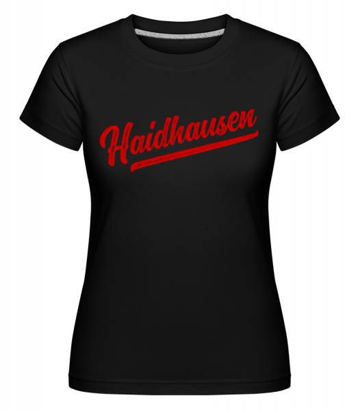 Haidhausen Swoosh - Shirtinator Frauen T-Shirt - Schwarz - Vorn