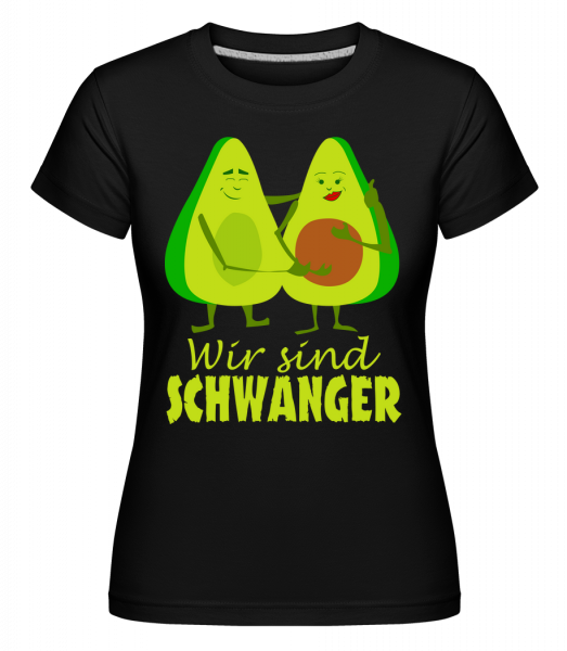 Avocado Schwanger - Shirtinator Frauen T-Shirt - Schwarz - Vorn