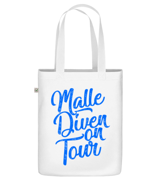 Malle Diven On Tour - Bio Tasche - Weiß - Vorne