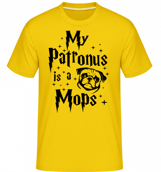 My Patronus Is A Mops - Shirtinator Männer T-Shirt - Goldgelb - Vorn