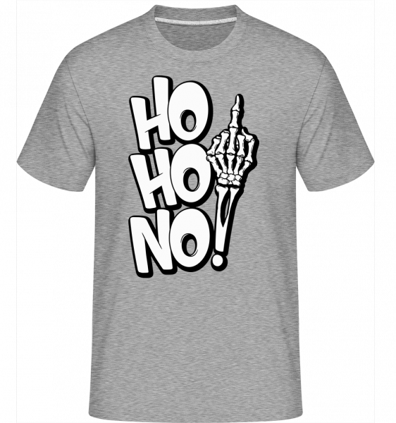 Ho Ho No - Shirtinator Männer T-Shirt - Grau meliert - Vorn