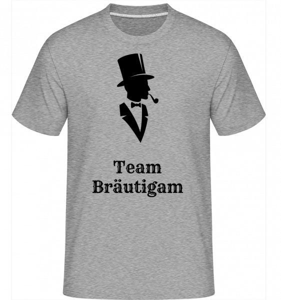 Gentlemen Team Bräutigam - Shirtinator Männer T-Shirt - Grau meliert - Vorn