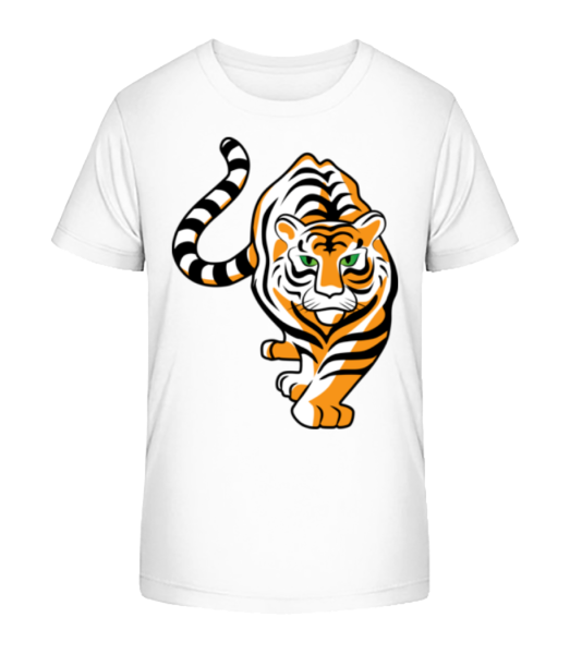 Tiger - Kinder Bio T-Shirt Stanley Stella - Weiß - Vorne