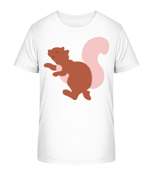 Kinder Comic - Eichhörnchen - Kinder Bio T-Shirt Stanley Stella - Weiß - Vorne