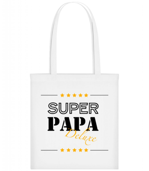 Super Papa Deluxe - Stofftasche - Weiß - Vorne