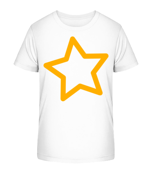 Einfacher Stern - Kinder Bio T-Shirt Stanley Stella - Weiß - Vorne