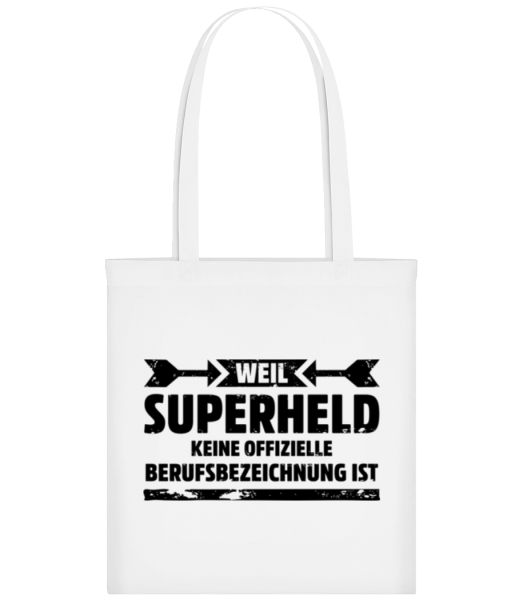 Superheld - Stofftasche - Weiß - Vorne