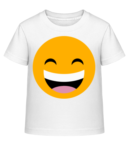 Laughing Smiley - Kinder Shirtinator T-Shirt - Weiß - Vorne