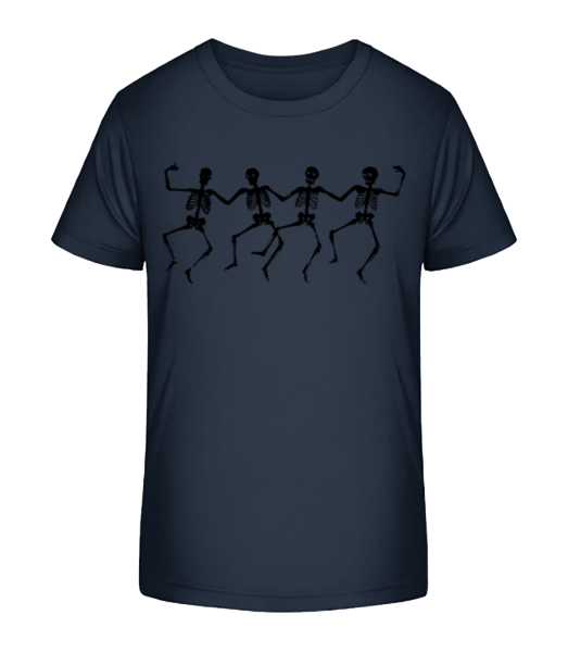 Tanzende Skelette - Kinder Bio T-Shirt Stanley Stella - Marine - Vorne