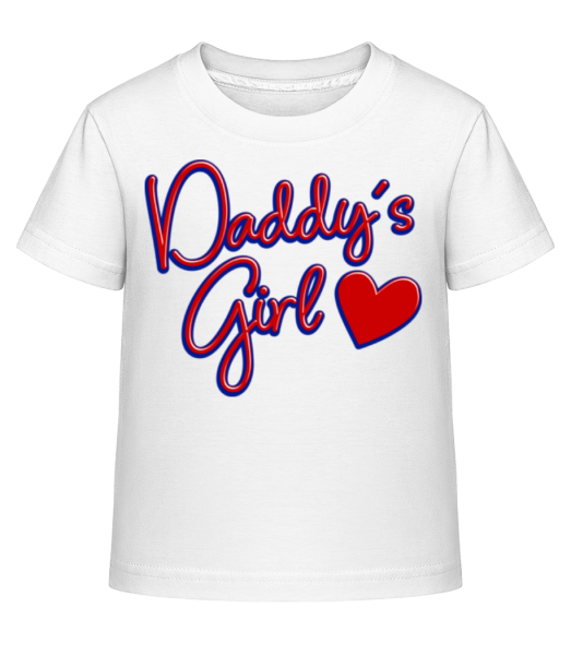 Daddy's Girl - Kinder Shirtinator T-Shirt - Weiß - Vorne