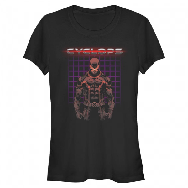 Marvel - X-Men - Cyclops Retro Clops - Frauen T-Shirt - Schwarz - Vorne