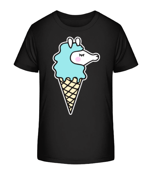 Seepferdchen Eis - Kinder Bio T-Shirt Stanley Stella - Schwarz - Vorne