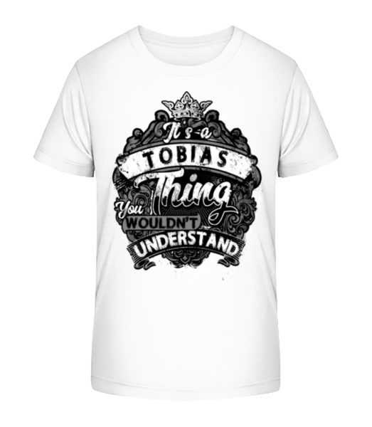 It's A Tobias Thing - Kinder Bio T-Shirt Stanley Stella - Weiß - Vorne