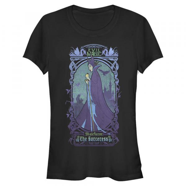 Disney - Dornröschen - Maleficent The Sorceress - Frauen T-Shirt - Schwarz - Vorne