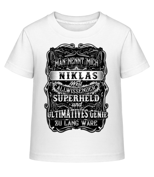 Man Nennt Mich Niklas - Kinder Shirtinator T-Shirt - Weiß - Vorne