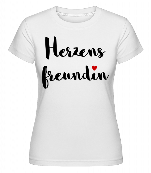 Herzens Freundin - Shirtinator Frauen T-Shirt - Weiß - Vorn