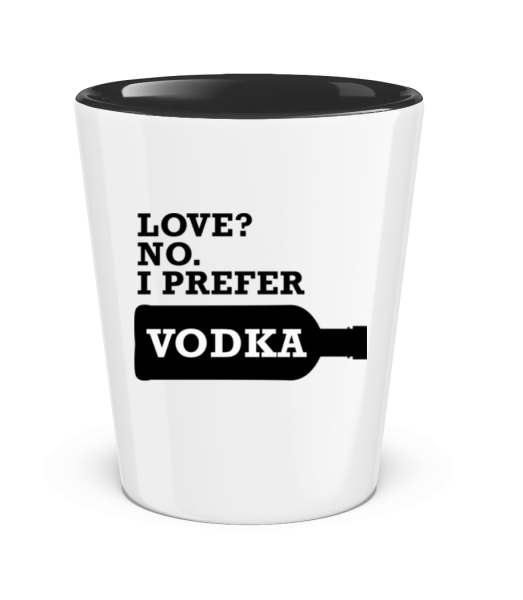 I Prefer Vodka - Schnapsglas zweifarbig - Weiß / Schwarz - Vorne