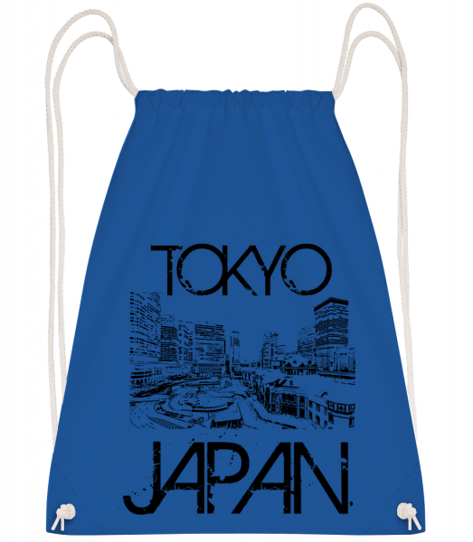 Tokyo Japan - Turnbeutel - Royalblau - Vorn