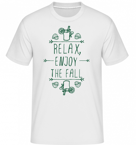 Relax, Enjoy The Fall - Shirtinator Männer T-Shirt - Weiß - Vorn