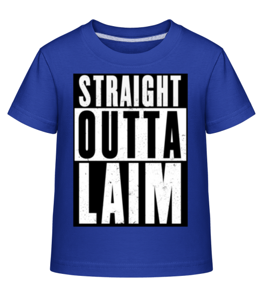 Straight Outta Laim - Kinder Shirtinator T-Shirt - Royalblau - Vorne