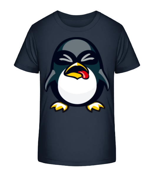 Funny Penguin - Kinder Bio T-Shirt Stanley Stella - Marine - Vorne