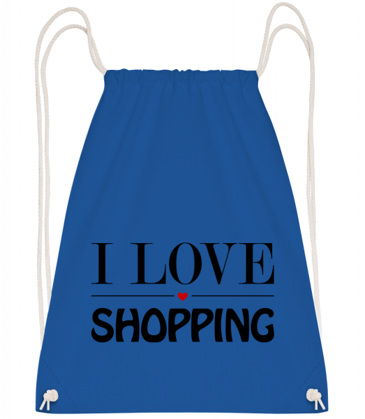 I Love Shopping - Turnbeutel - Royalblau - Vorn